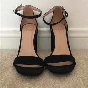Black velvet heels from target, 4 inch heel